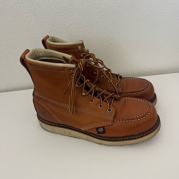 Thorogood American Heritage 6" Moc steel Toe Boot ankle boot work Sz 8 - Picture 1 of 10